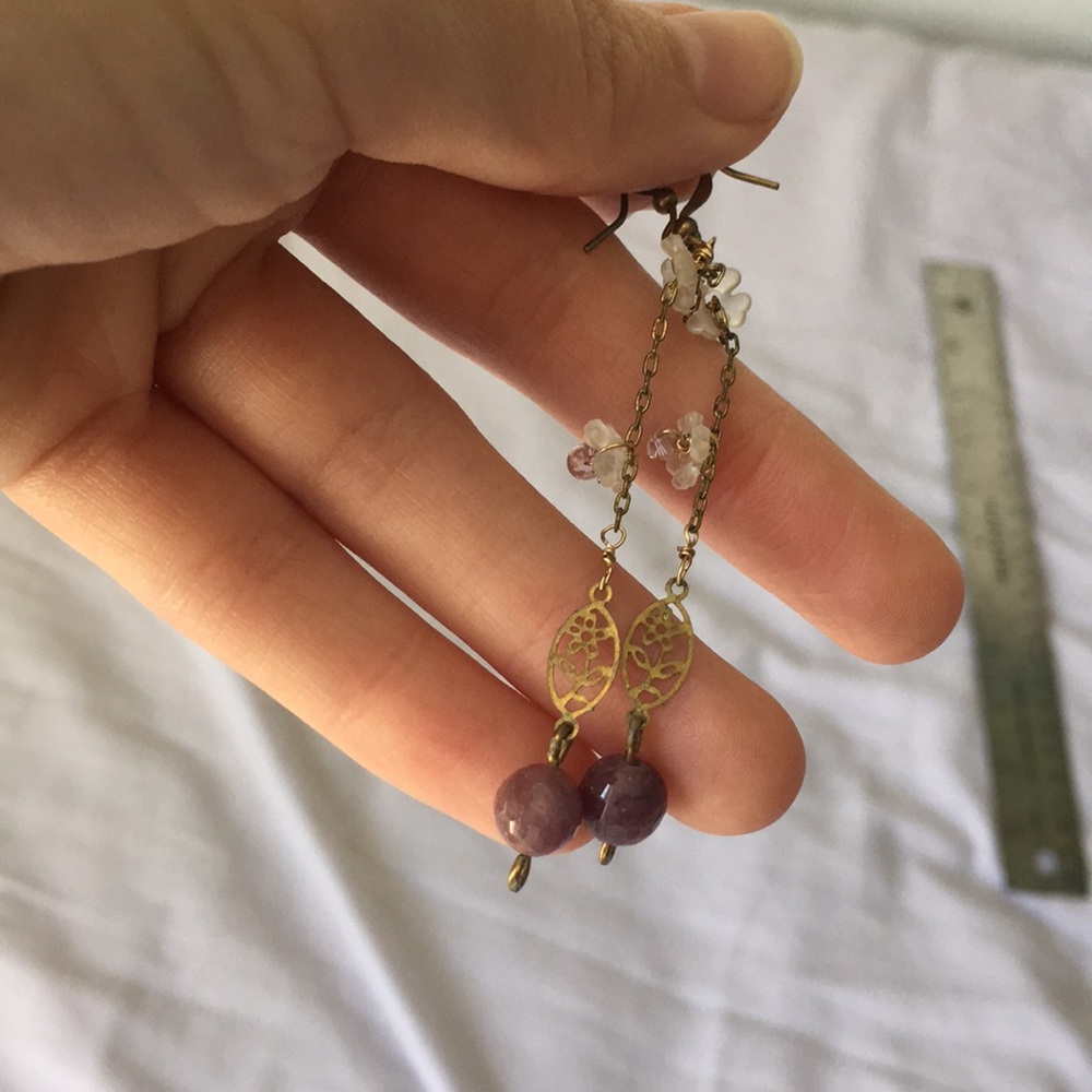 Handmade Ruby Earrings - Picture 4 of 4